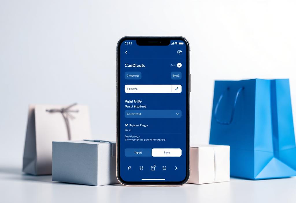 Smartphone displaying an e-commerce checkout
