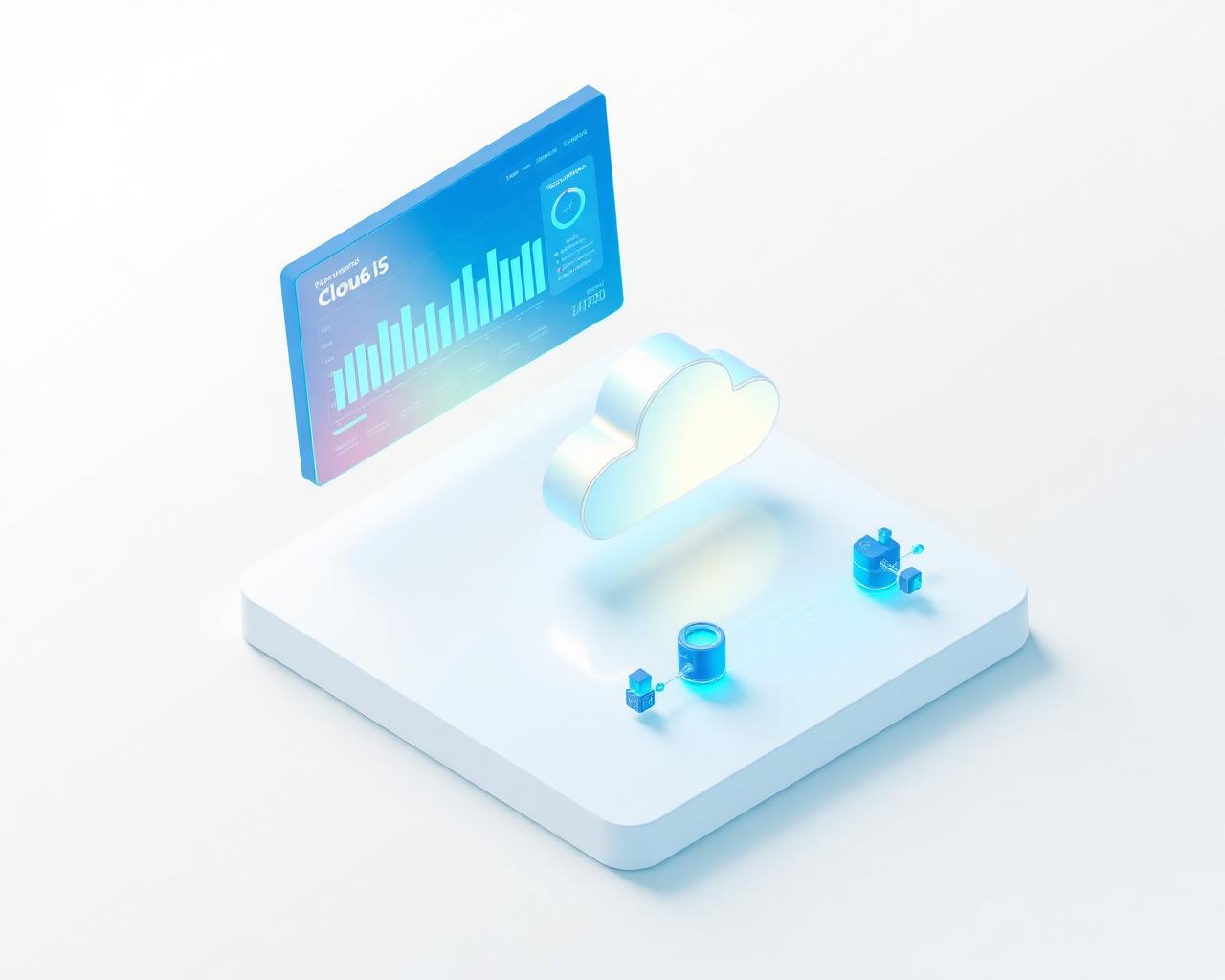 Cloud computing and software development illustration